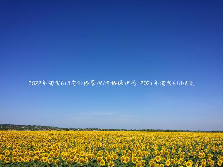 2022年淘寶618有價(jià)格管控/價(jià)格保護(hù)嗎-2023年淘寶618規(guī)則